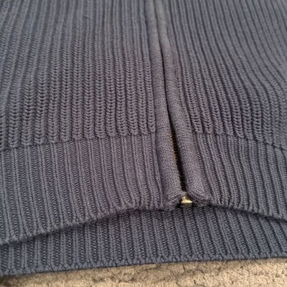 L L Bean Cotton Waffle Sweater Full Zip Size Large Men’s Winter Sweater - Picture 7 of 8